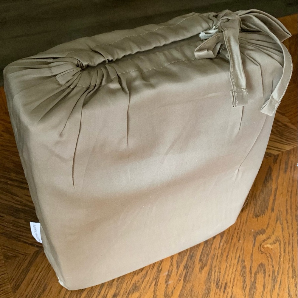 Organic Sateen Duvet Set - Beige